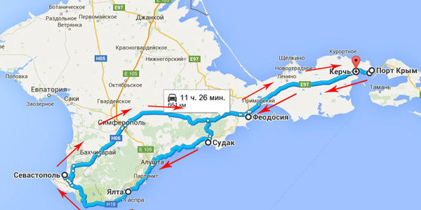 Поездка в Крым на машине маршруты, отзывы, сколько стоит, как долго ехать